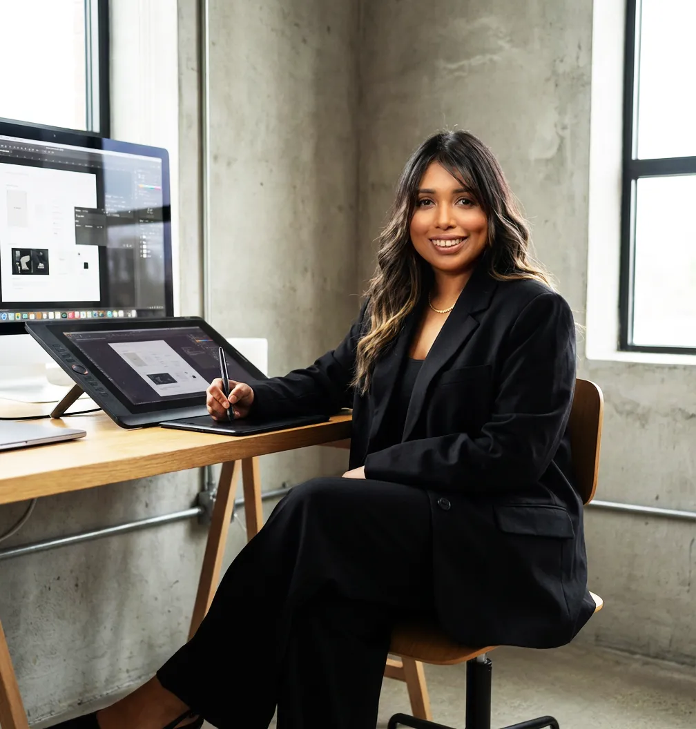 Andreina en proceso creativo